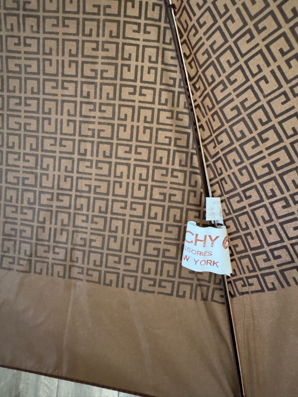 Givenchy Brown Monogram Folding Umbrella - Picture 3 of 4